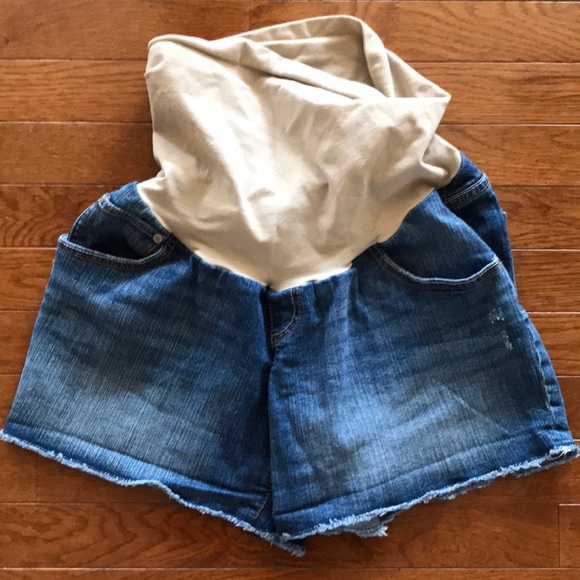 Indigo Blue Jean Maternity Shorts Size M/M - Picture 2 of 6